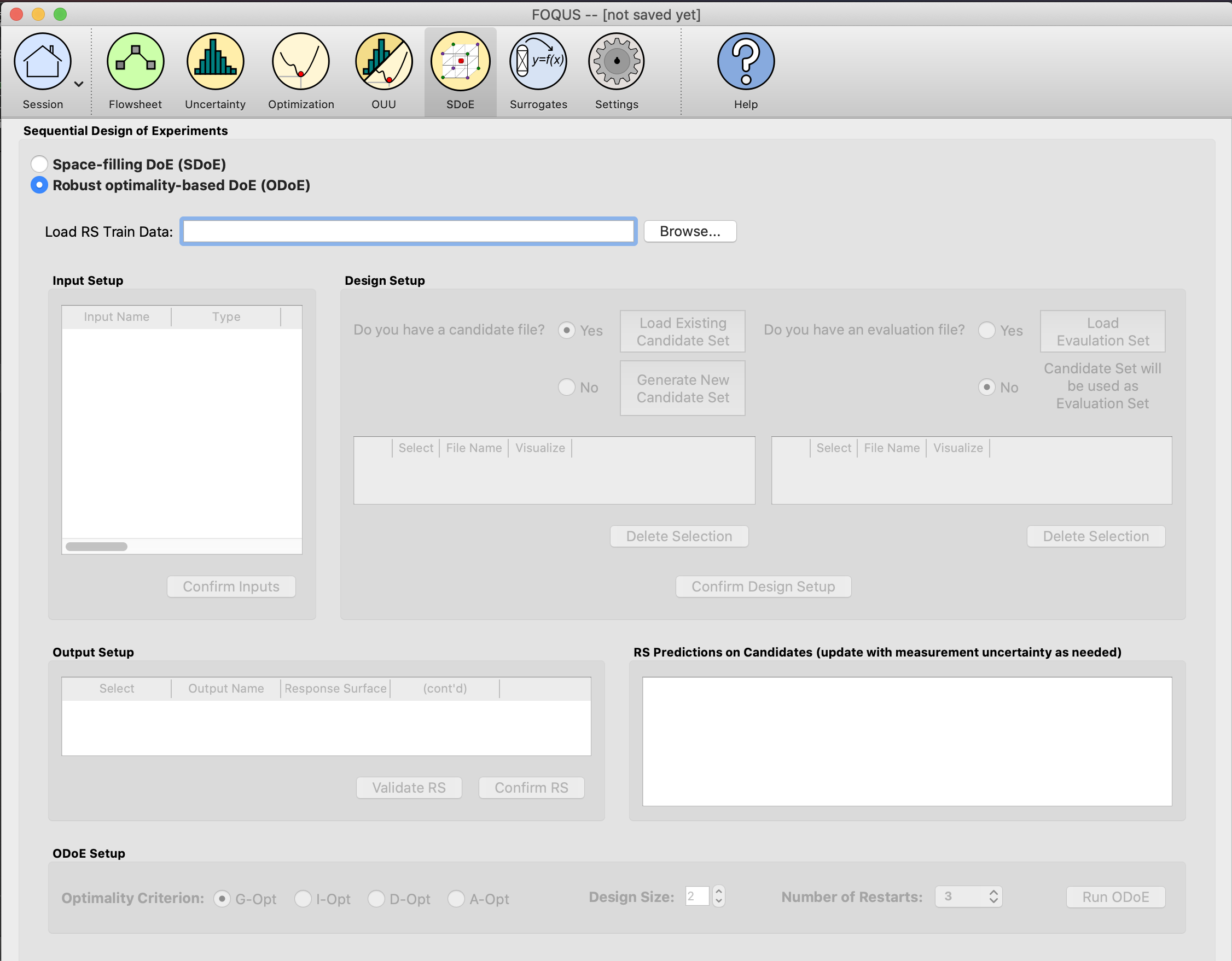 ODoE Main Window