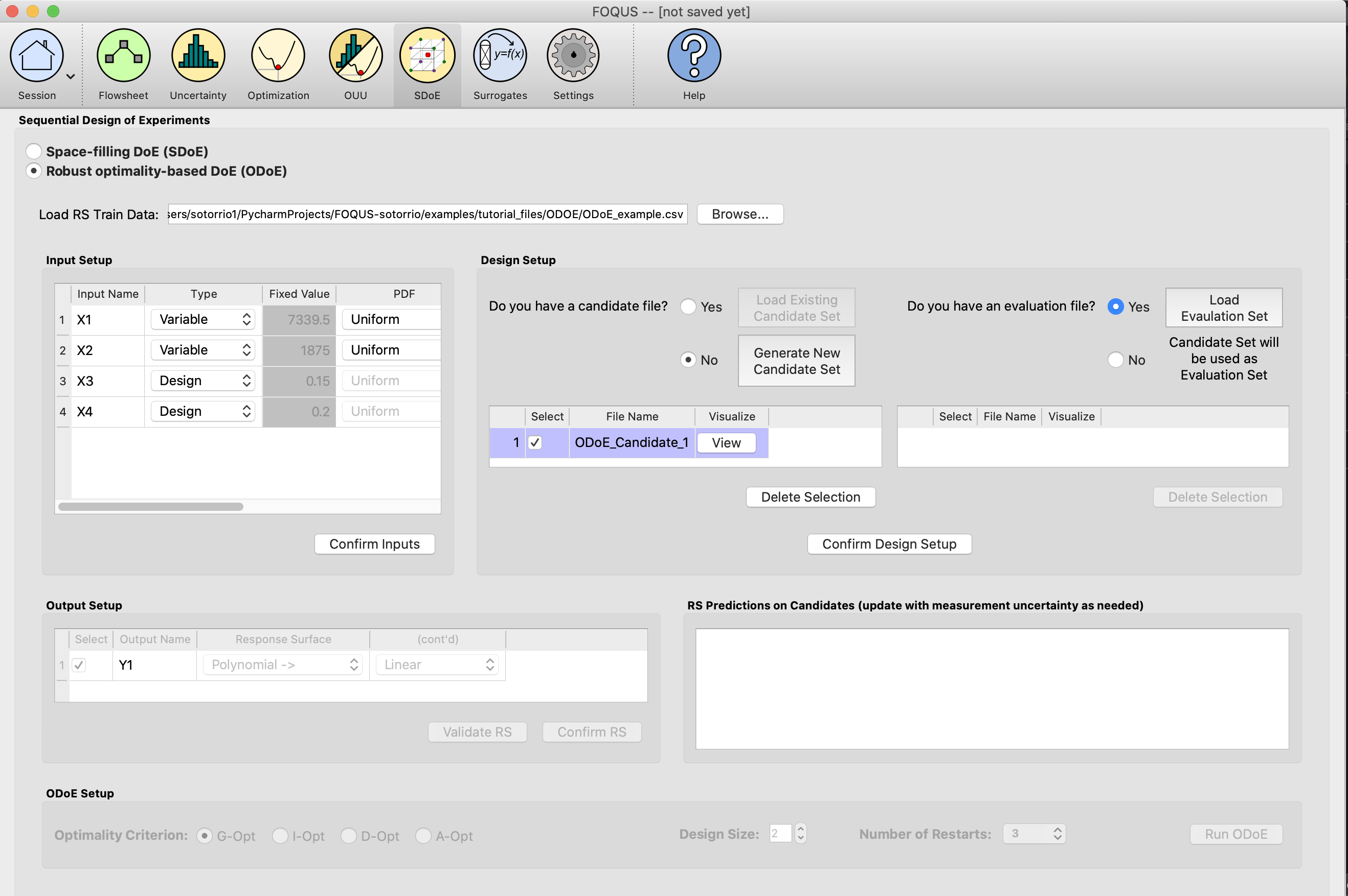 ODoE Load Evaluation Set