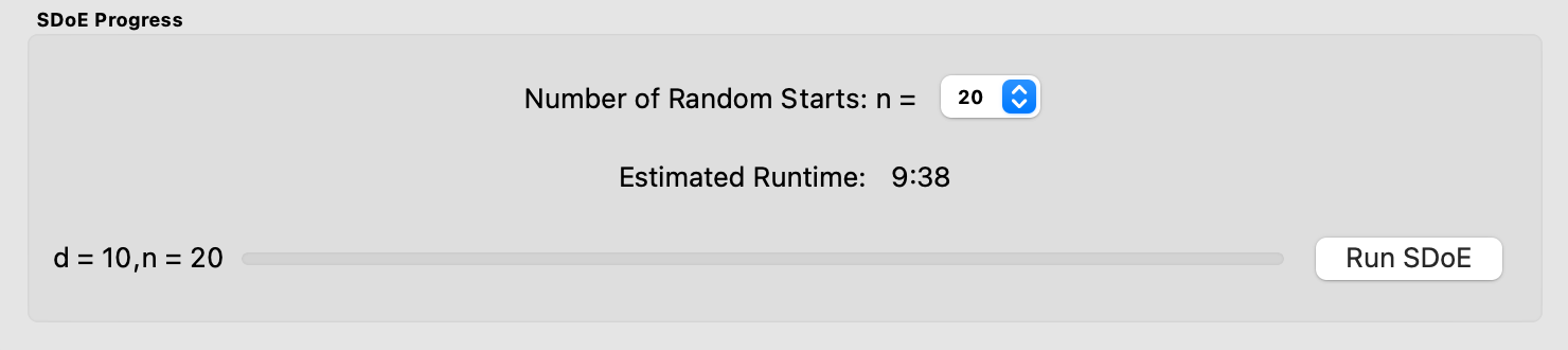 Number of Random Starts Box
