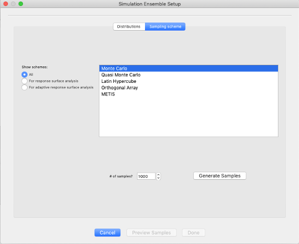 Sampling Scheme Tab