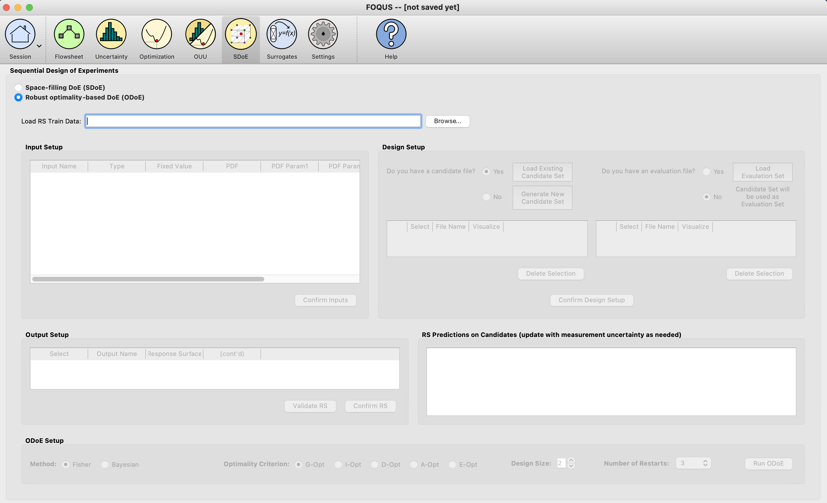 ODoE Main Window