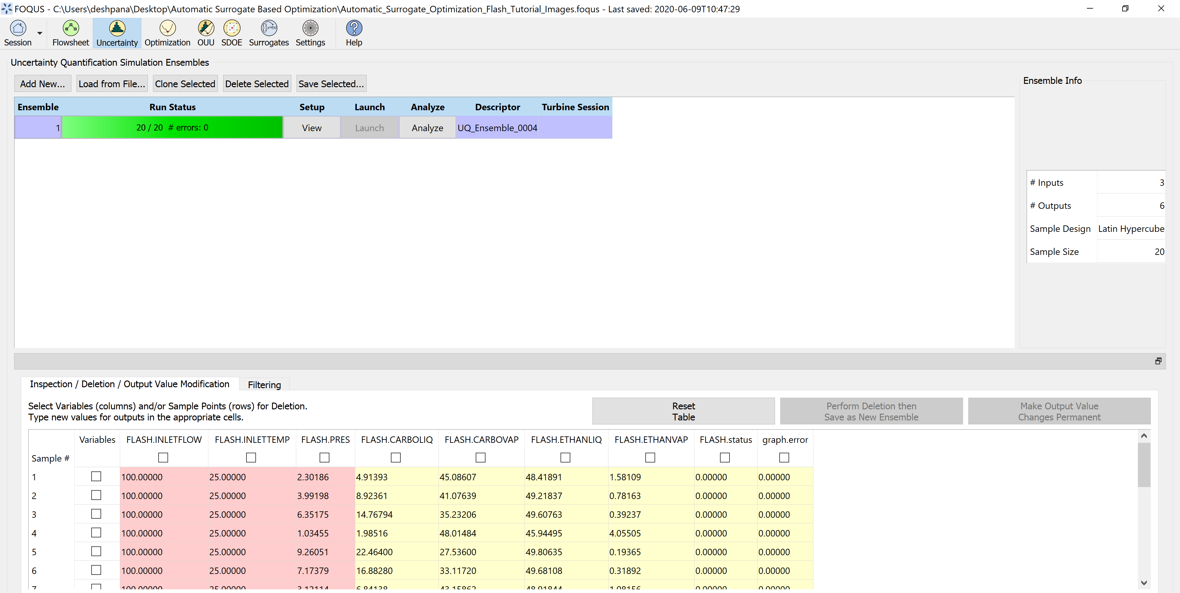 Figure 4: Simulation ensemble generation