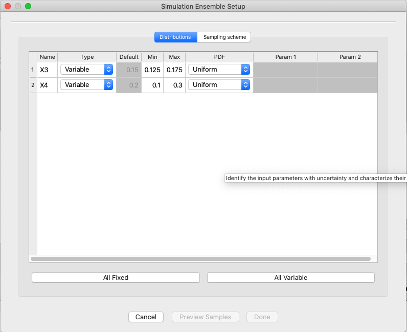 ODoE Generate New Candidate Set - Simulation Ensemble Setup