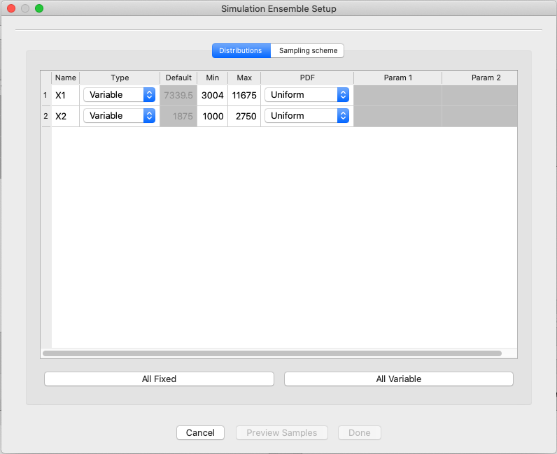 ODoE Simulation Ensemble Setup for Prior Sample Generation