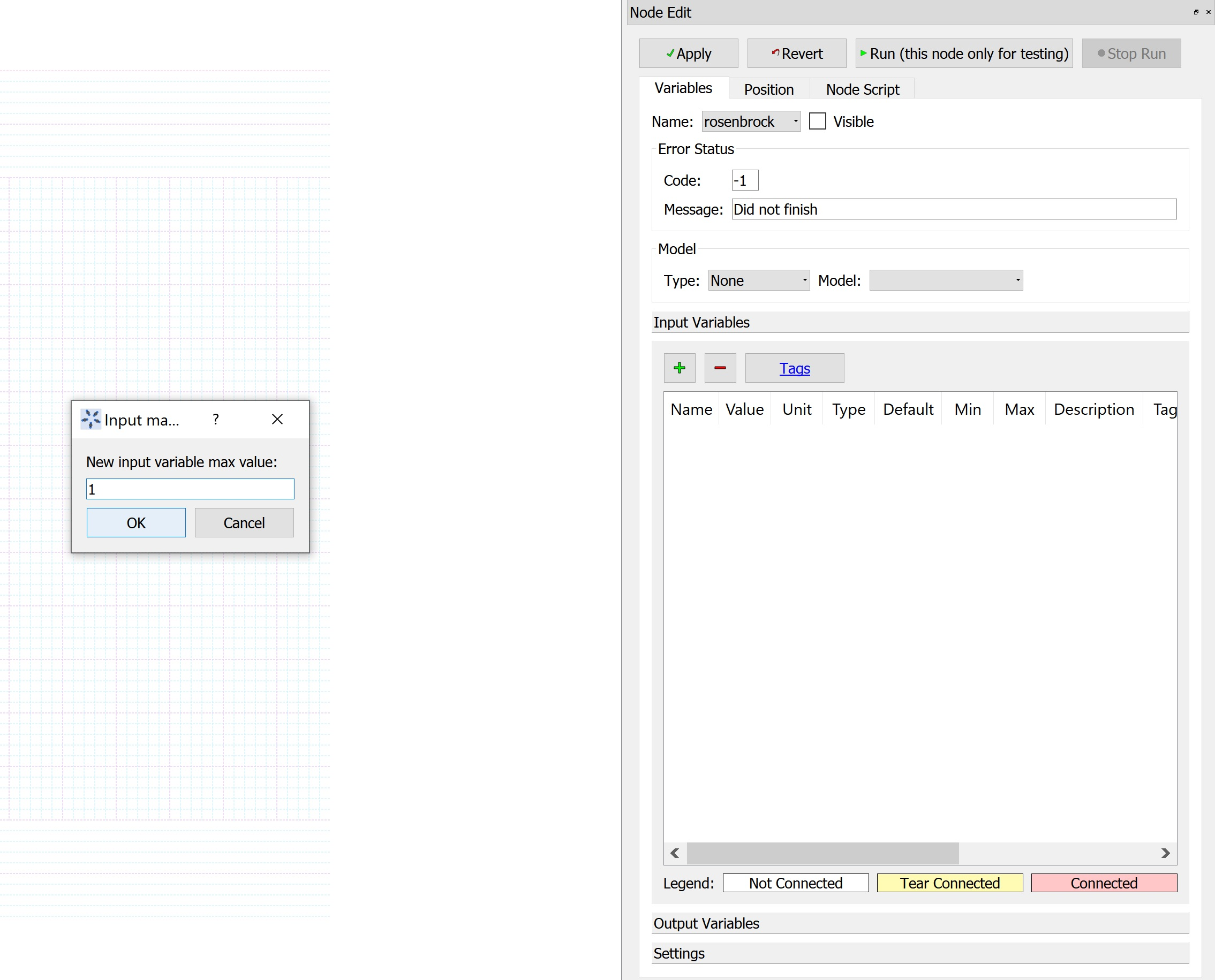 Figure 5: Specify maximum value of the input vector variable elements