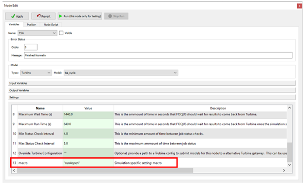Node Settings for Running Excel Macro