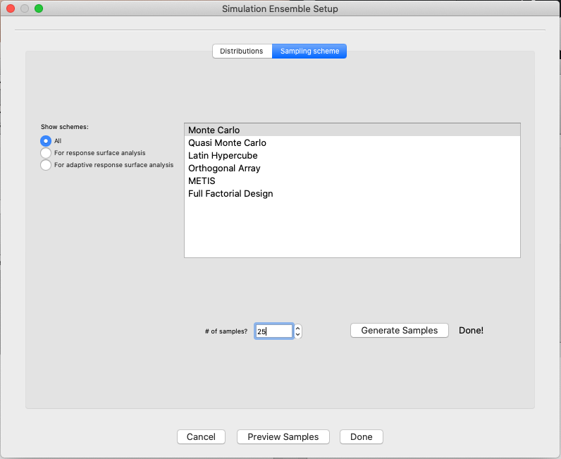 ODoE Generate New Candidate Set - Sampling Scheme