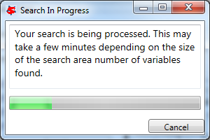 Search in Progress Bar Page