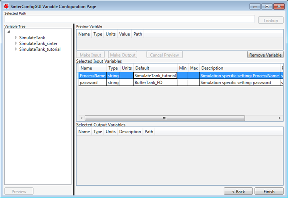 SinterConfigGUI gPROMS Settings Configuration