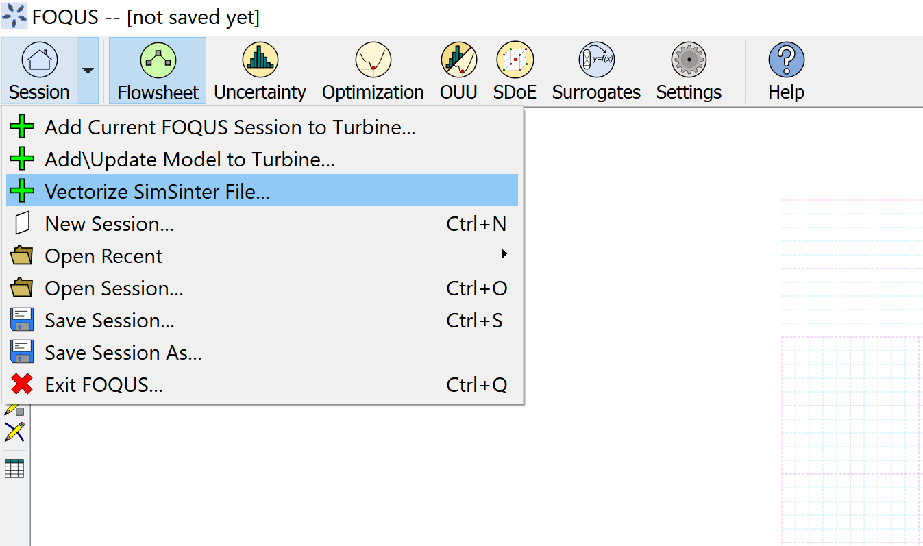 Figure 2: Select the option to vectorize SimSinter file